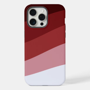 Red White Ombre Wave pattern iPhone 15 Pro Max Case