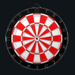 Red & White on Black Dartboard<br><div class="desc">Red & white on black Dart Board.</div>