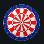 Red & White on Blue Dartboard<br><div class="desc">Red & white on blue Dart Board.</div>