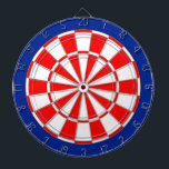 Red & White on Blue Dartboard<br><div class="desc">Red & white on blue Dart Board.</div>