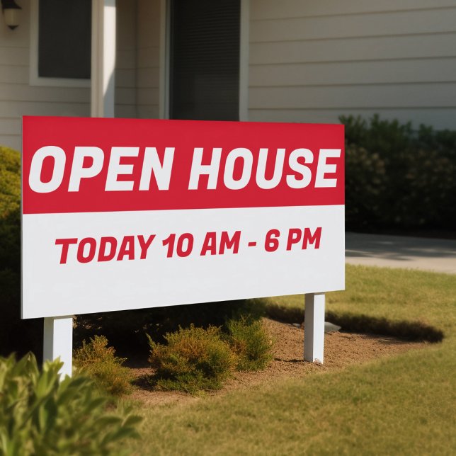 Red & White Open House l Real Estate  Banner (Creator Uploaded)