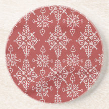 Red White Ornamental Snowflake Drink