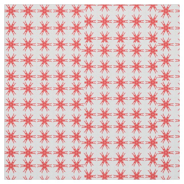 red white pattern A 2-22 Fabric (Swatch)
