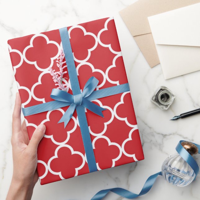 Red White Pattern wrapping paper (Gifting)