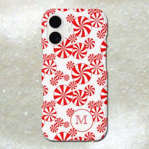 Red White Peppermint Custom Monogram