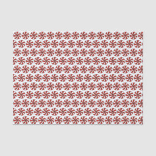 Red White Peppermint Swirl Mint Candy Christmas Tissue Paper