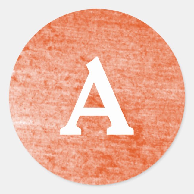 Red & White Personalised Monogram Envelope Seal (Front)