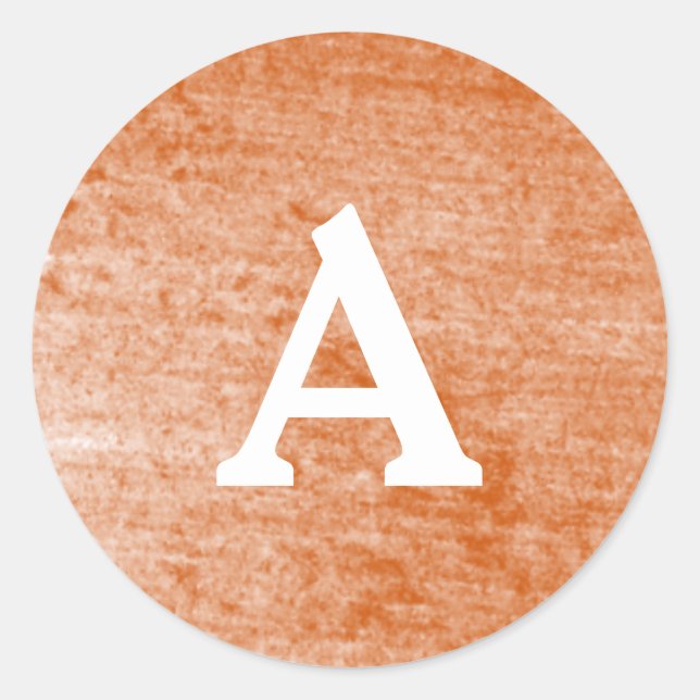 Red & White Personalised Monogram Envelope Seal (Front)