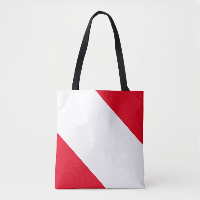 Red & White Personalised Tote Bag (Front)