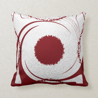 Red White Pillow abstract