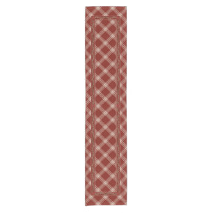 ***Red & White Plaid Holiday Table Runner