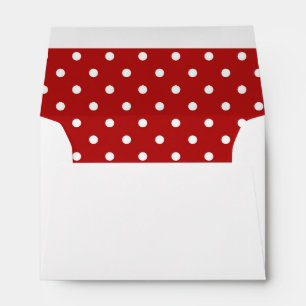 Red White Polka Dot Birthday Envelopes