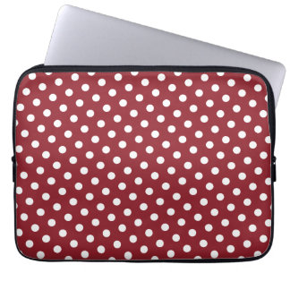 Red & White Polka Dot Laptop Sleeve