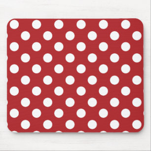 Red White Polka Dot Mouse Mat