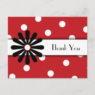 Red & White Polka Dot Note Card