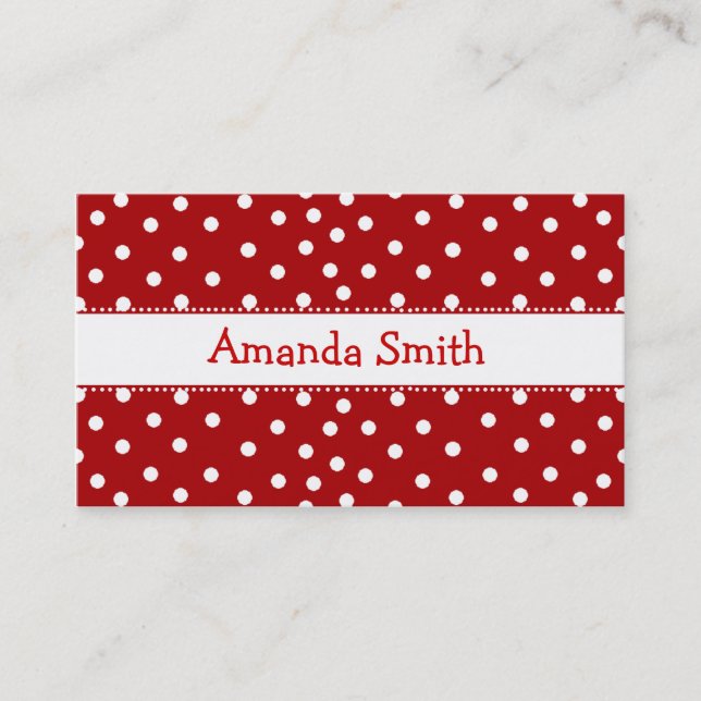 Red & White Polka Dot Play Date Card (Front)