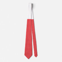 Red White Polka Dot with White Knot Contrast
