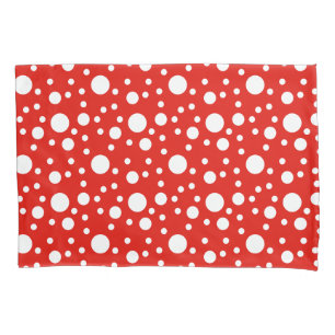 Red White Polka Dots Pillowcase