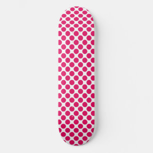 Red White Polka Dots Skateboard