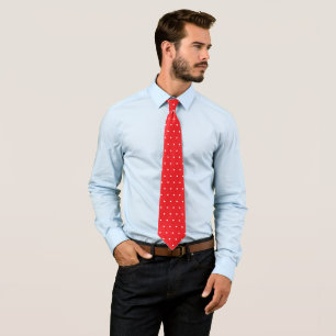 Red White Polka Dots Tie