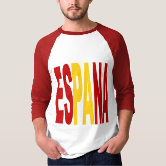 Red white raglan t-shirt men ESPANA