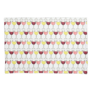 Red White Rosé Wine Glasses Winery Cocktails Pillowcase
