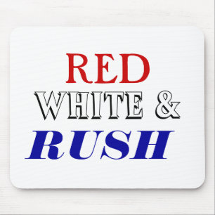 Red white Rush Mouse Mat