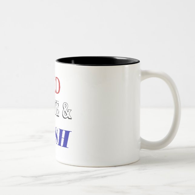 Red white Rush Two-Tone Coffee Mug (Right)