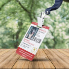 Red White Service Dog Logos & Photo ID