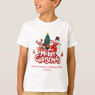 Red & White Simple Merry Christmas T-Shirt