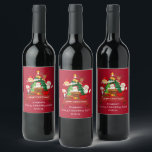 Red & White Simple Merry Christmas Wine Label<br><div class="desc">Bring timeless holiday charm to your celebrations with the Red & White Simple Merry Christmas Theme. Featuring a classic colour palette of festive red and crisp white, this theme blends simplicity with elegance, making it perfect for Christmas parties, family dinners, office events, and seasonal décor. Whether used for napkins, tableware,...</div>