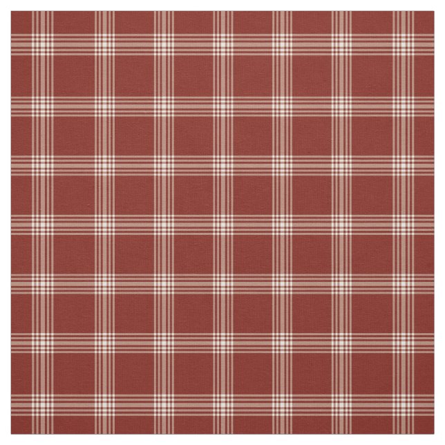 Red & White Small Plaid Fabric (Swatch)