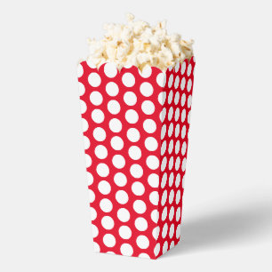 Red White snow snowflakes, polka dots gift Favour Box