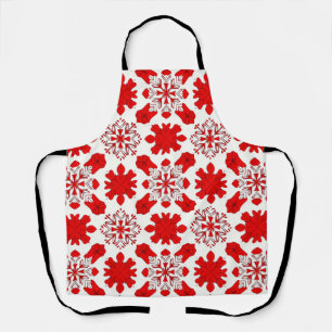🌸 Red White Snowflake Cosy Home Style 🌸 Apron