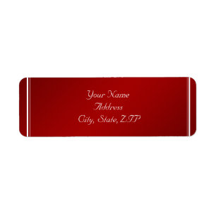 Red White Snowflake Winter Return Address