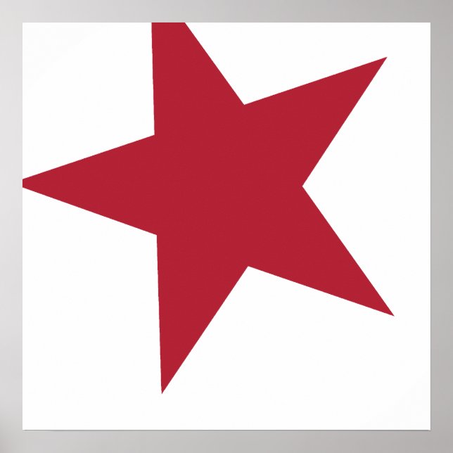 Red & White Star Poster (Front)