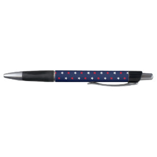 Red white stars navy blue american style pattern