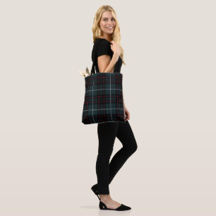 Red white stripe tartan Tote Bag