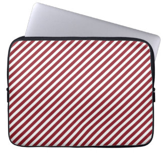 Red & White Striped Laptop Sleeve