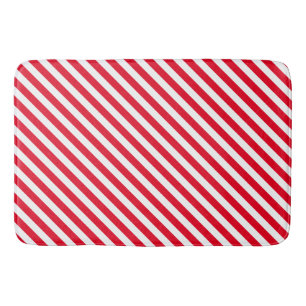 Red/White Stripes Bath Mat