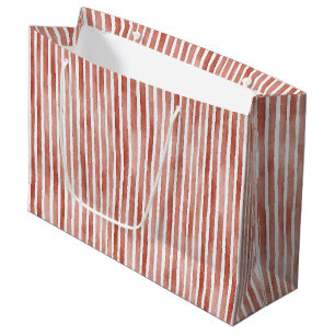 Red White Stripes Christmas Large Gift Bag