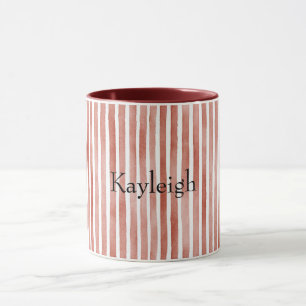 Red White Stripes Christmas Mug