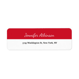 Red White Stripes Creative Script Plain Simple