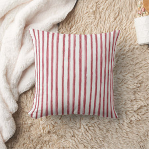 Red White Stripes Cushion