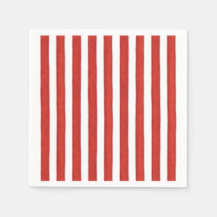 Red & White Stripes Napkin