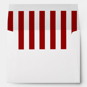 Red White Stripes Pattern Envelope
