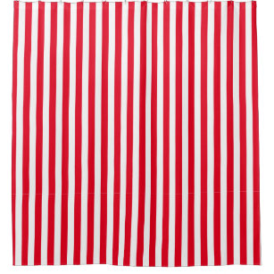 Red/White Stripes Shower Curtain