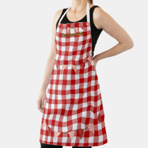 Red & White Summer Party Chef's Apron