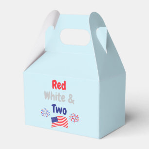 Red, White & Two 2nd Birthday Favour Box