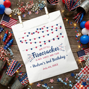 Red, White & Two! 4th Of July 2nd Birthday Favour Bags